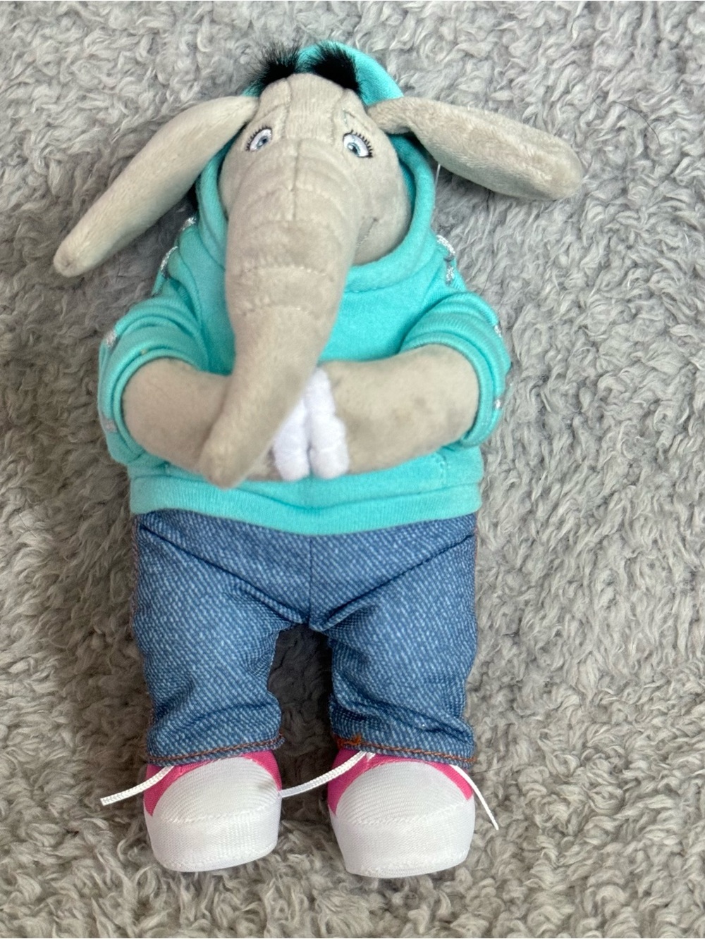 Universal Studios Sing Movie Meena Elephant Plush Stuffed Animal Teal Hoodie